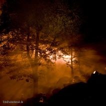 Felsenmeer in Flammen