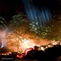 Felsenmeer in Flammen